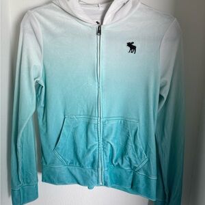 Abercrombie Kids Sweatshirt / 13-14 / Hooded / Kangaroo Pockets / green color